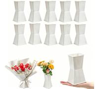 5 pièces Bases en mousse florale blanche - Matériel d'emballage de mousse florale à économie rapide, Bases de mousse florale à connexion rapide - Support de fleurs robuste avec base stable, Convient p