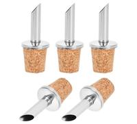 5 Pièces Bec Verseur Bouchon de Bouteille D'huile D'olive en Acier | Bec Verseur à Bascule Automatique, Joint Étanche, Usage Maison ou Professionnel, pour Vinaigre et Bouteille