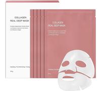 5 Pièces Bio Collagen Mask,Masque Collagene Visage,Bio Collagen Real Deep Mask,Masque Bio Collagene Hydratant Visage De Nuit Au Pore Minimizing Antirides (A)