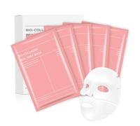 5 Pièces Bio Collagen Mask, Masque Collagene Visage Mask Visage Hydratant Nuit Anti-Âge Anti-Rides Resserre les Pores Masque Hydratant au Collagène Soluble pour Hydrater Antirides Nettoyer