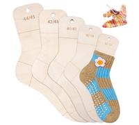 5 Pièces Bloqueurs De Chaussettes Taille 36-45, Planches À Chaussettes, Planche À Chaussettes Planches De Chaussettes Pochoir À Chaussettes Bloqueur De Chaussettes En Bois Pour Le Tricot, Le Crochet