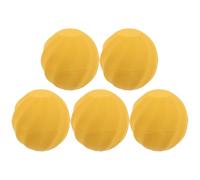 5 Pièces Boîte à Lèvres Sphérique Jaune en Plastique, Compacte | Format Rond, Léger et Facile à Transporter, Application Uniforme, Style Chic pour Maquillage DIY et Voyages