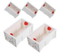 5 Pièces Boîte de Jonction Électrique Murale Cachée en Plastique | Panneau Amovible pour Maintenance, Joint Étanche, Ouvertures Précises, Usage la Cuisine et Milieux Humides