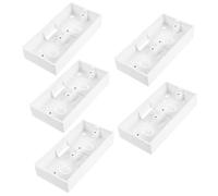 5 Pièces Boîte de Prise Électrique en Saillie PVC Blanc pour Murs | Montage Rapide, Protection des Connexions, Rangement du Câblage, pour Prises et Nouvelles Installations