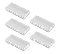 5 Pièces Boîte de Rangement pour Piles AA, 5 Emplacements | Transparente et Portable, Résistante à L’eau, pour Maison et Bureau, Organise 8 Piles Aa ou Cellules Lithium