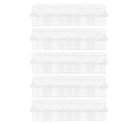 5 Pièces Boîte pour Flacons 3ml en Plastique, 24 Compartiments | Couvercle Hermétique, Structure Modulaire à Cases Individuelles, pour Cryovials et Flacons D’insuline