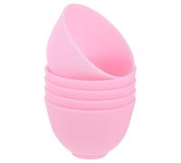 5 Pièces Bol à Masque en Silicone Rose, Léger, Souple | Mélange DIY pour Soins du Visage, Prise en Main Aisée, Format Compact, Usage Salon ou Maison