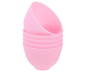 5 Pièces Bol à Masque en Silicone Rose, Léger, Souple | Mélange DIY pour Soins du Visage, Prise en Main Aisée, Format Compact, Usage Salon ou Maison