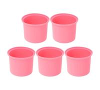 5 Pièces Bol Chauffe-cire en Silicone Rose 400ml pour Machine D'épilation | Doublure Souple, Résiste à Chaleur, Installation Simple, Organise Plusieurs Formules, Usage Spa Beauté