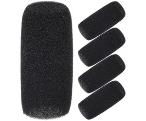 5 Pièces Bonnette Anti-vent en Mousse pour Microphone, Noire | Protection le Vent Bruits de Souffle, pour Enregistrement et Conférence, Poussière et Éclaboussures