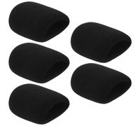 5 Pièces Bonnette Anti Vent pour Microphone à Main en Mousse Noire | Bruit du Vent Plosives, pour Streaming et Réunions, Format Compact