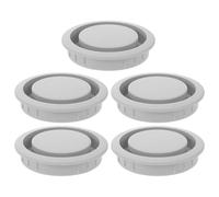 5 Pièces Bouchon D’aération Rond pour Armoire, Cache-trou Ventilé | Orifice Encastré pour Meuble, Design Circulaire Discret, Couvre les Ouvertures, Usage Maison et Boîte à Chaussures