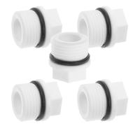 5 Pièces Bouchon de Tuyau Hexagonal 1/2 Mâle, PP Blanc | Tuyau D'arrosage et Tubes Ppr, Installation Facile, Usage Industriel, Construction, Finition Blanche