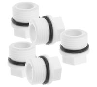 5 Pièces Bouchon de Tuyau Mâle Hexagonal 1/2 en Pp Blanc | Étanchéité Fiable, Installation Simple, Résistant aux Hautes Températures, pour Tuyaux Ppr et Arrosage