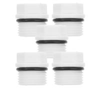 5 Pièces Bouchon Mâle Hexagonal 1/2 pour Tuyau D'arrosage | Pp Blanc, Filetage Mâle, Installation Simple, Limite les Fuites, Usage Maison et Jardin