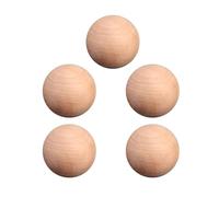 5 Pièces Boules Artisanales Rondes en Bois 4cm, Lot DIY Non Peint | Surface Lisse, Support Dessin et Écriture, Projets Créatifs, Décorations Maison Personnalisées