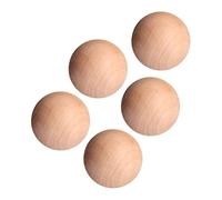 5 Pièces Boules de Bois Rondes Non Peintes pour Bricolage Créatif | Bois de Bouleau, Surface Lisse, Aspect Brut, pour Jouets Garçon et Filles et Accessoires Photo