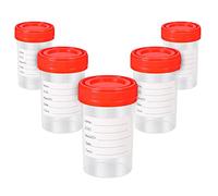 5 Pièces Bouteilles Conteneurs Échantillons Conteneurs Échantillons 60 ML Bouteille Échantillon Transparente Bouteille Urine Conteneur Urine avec Couvercles à Vis Sécurisés pour Expériences (60 ml)