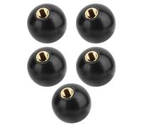 5 Pièces Bouton en L Rond Noir en Plastique d'ingénierie M10 35 Remplacement d'outil intégré avec écrou en Cuivre à Filetage Fille M10 pour Bouton fileté Lisse Bouton fileté