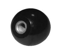 5 pièces - Bouton sphérique M 5 - Ø 20 mm - DIN 319 - filetage acier - noir
