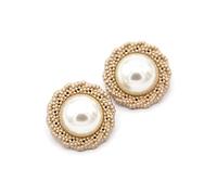 5 PIÈCES Boutons de manteau en métal or perle pour femmes pour décoration de vêtements pulls couture et accessoires de bricolage