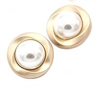 5 PIÈCES Boutons de manteau en métal or perle pour femmes pour décoration de vêtements pulls couture et accessoires de bricolage