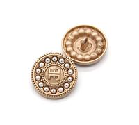 5 PIÈCES Boutons de manteau en métal or perle pour femmes pour décoration de vêtements pulls couture et accessoires de bricolage