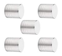 5 pièces Boutons de meuble BRISTOL Ø 30 mm Hauteur 32 mm Acier Inoxydable brossé Poignée en acier inoxydable Bouton de Tiroir