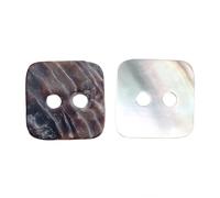 5 PIÈCES Boutons en coquillage naturel délicats à nacre à 2 trous en forme de cœur, étoile, fleur et carré pour la couture, le bricolage et le scrapbooking