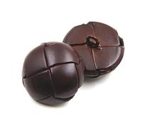 5 pièces Boutons en Cuir 15/18/20/23/26mm Bouton en Cuir Marron Noir pour Manteaux Veste Accessoires de Couture, Café, 20mm