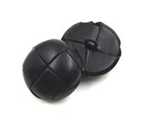 5 pièces Boutons en Cuir 15/18/20/23/26mm Bouton en Cuir Marron Noir pour Manteaux Veste Accessoires de Couture, Le Noir, 26mm