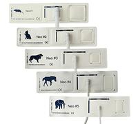 5 Pièces Brassards de Pression Artérielle Vétérinaires,Accessoires pour Brassards de Tensiomètre pour Animaux,Set de Brassards Tensiomètre pour Animaux Compagnie,Chien Chat (#6-Mixte, Blanc(Jetable)