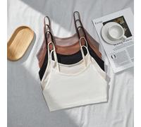 5 pièces Brassière confortable pour adolescentes, design simple pour la phase de développement des étudiantes, automne/hiver 14Y,13Y,16Y,15YUnicoloreTissu tricoté