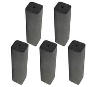 5 Pièces Briquettes de Charbon de Bois Bambou Noir | Longue Durée, Simple à Utiliser, et Polyvalent, pour Professionnels et Débutants en Camping