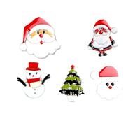 5 Pièces Broche de Noël Décorative en Alliage, Style Mixte | Finition Délicate, Apparence Festive, Idée Présent, Prises de Vue Style Aléatoire