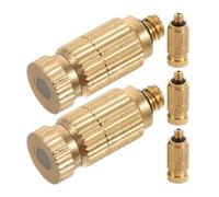5 Pièces Buse D’atomisation 3/16 Pouce en Laiton pour Brumisateur | Température, Remplacement Compatible, Usage Patio et Élevage, Finition Or, pour Jardiniers et Exploitants