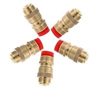 5 Pièces Buse D'arrosage Réglable 3/4 Pouce en Laiton pour Jardin | Branchement Facile, Jet Ajustable, pour Plantes, Voiture Animaux, Finition Or