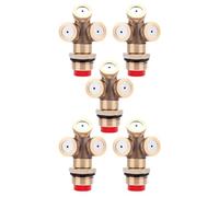 5 Pièces Buse de Brumisation en Laiton à 3 Têtes pour Arrosage | Or, Petite Taille, Pulvérisation en Trois Directions, Couvre Large Zone, pour Fleurs, Refroidissement