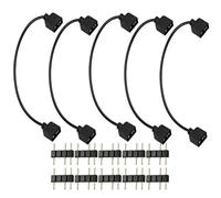 5 Pièces Câbles D'extension ARGB 5V 3 Broches, Câble ARGB, 10 Connecteurs Mâles 3 Broches Inclus, pour Ventilateurs ARGB, Bandes LED 5050/3528 et Carte Mère PC, Extension Éclairage RGB Gaming 30 cm