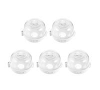 5 Pièces Cache-bouton Cuisine Transparent ABS, Accès Adulte Rapide | Boîtier de Sécurité pour Plaque, Réduit le Risque de Brûlure, pour Foyer, Appartements Loués, Réglages Visibles