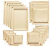 5 pièces Cadre d'image en panneaux de bois - 5x5 pouces/6x6 pouces/8x8 pouces/12x9 pouces, canevas de bois non finie - pour l'artisanat, la peinture, les projets d'art DIY, le versage, utilisation des