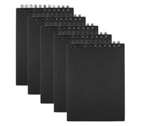 5 Pièces Cahier à Spirale A6 Blanc, 300 Pages/150 Feuilles Carnet de Dessin | 160 G/M² Carnet De Croquis Avec Couverture Kraft Cahier Note, Cahier Feuille Blanche Pour écriture école Et Bureau