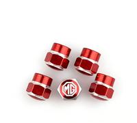 5 Pièces Capuchon de Valve Auto Bouchons de Tige de Valve de Pneu en Aluminium pour MG Pilot 2020-, Résistant à la Corrosion Bouchon de Valve Voiture,Red