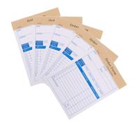 5 Pièces Carnet de Commande en Parties, Papier, 5 Livres | Formulaires Séquentiels , Copie Automatique, pour Devis et Facturation Site, Usage Pro