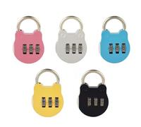 5 pièces cartoon mini lock, petit cadenas de casier, cadenas de couleur, valise combinaison cadenas; Pour le casier extérieur de gym (5 couleurs)）