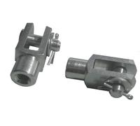 5 pièces - Chape 6x12 - M6 avec goupille fendue DIN71751 galvanisé