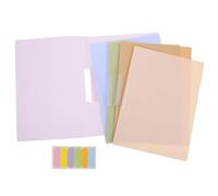 5 Pièces Chemise de Classement A4 en PP, Accès Rapide | Rapports et Présentations, Aspect Soigné, Protection des Documents, Usage Bureau, Conférences, Étudiants Couleur Aléatoire