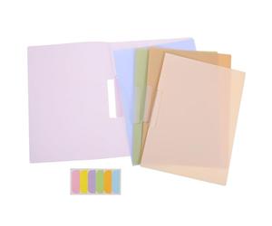 5 Pièces Chemise de Classement A4 en PP, Accès Rapide | Rapports et Présentations, Aspect Soigné, Protection des Documents, Usage Bureau, Conférences, Étudiants Couleur Aléatoire