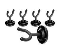 5 pièces Classic Cantabile Support Mural Guitares (universel pour E-guitare, guitare classique, E-basse, basse acoustique, rembourrage en mousse) Noir