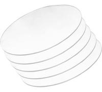 5 Pieces Clear Acrylic Round Sheets Thickness 6Mm, Plastic Disc Diameter 70-100Mm for Product Display, Painting And DIY Projects, 100mm(Diameter 100mm)